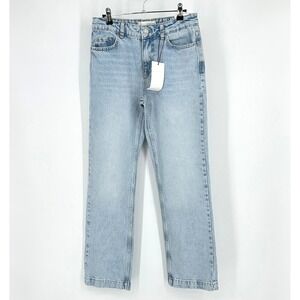 NWT ZARA The Mid Rise Full Length Jeans Light Wash Denim Women US 4 EUR‎ 36